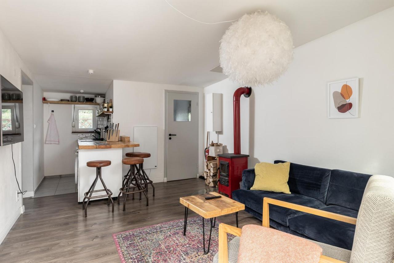 Gemutliches Tinyhouse Bungalow Mit Kamin & Sauna Am See Joachimsthal Ngoại thất bức ảnh