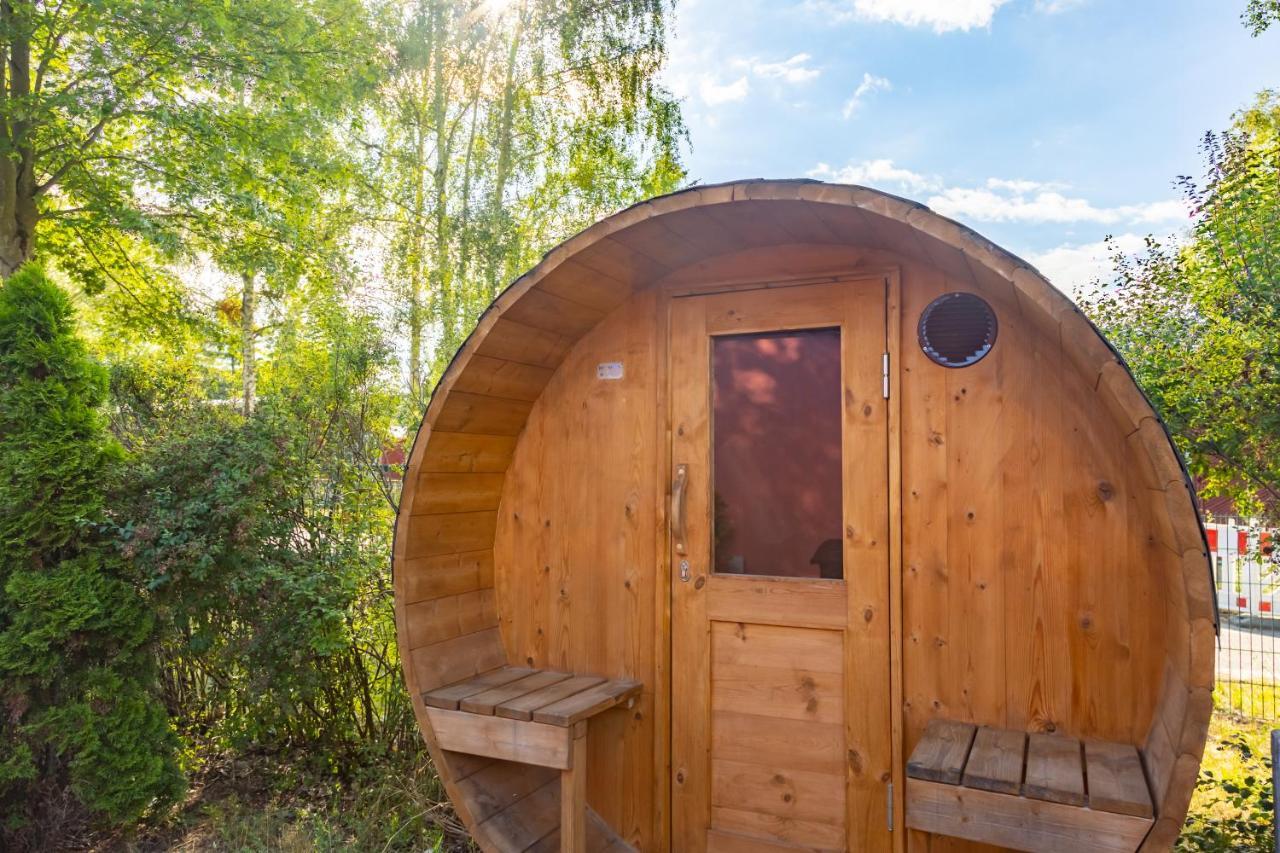 Gemutliches Tinyhouse Bungalow Mit Kamin & Sauna Am See Joachimsthal Ngoại thất bức ảnh